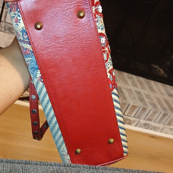 Isabella Fiore Patchwork Handbag | Beaded & Embroidered Boho Satchel - Picture 8 of 9